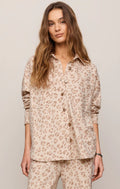 All Day Knit Leopard Jacket Sandstone