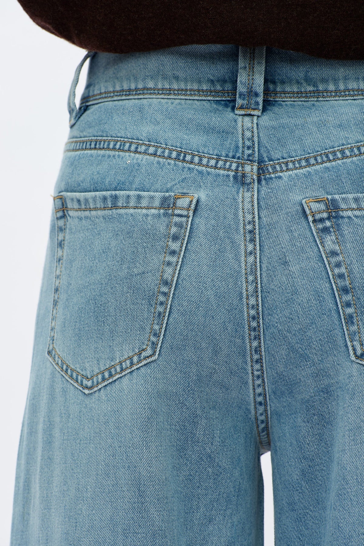 Rhinestone Embellished Wide Leg Jeans