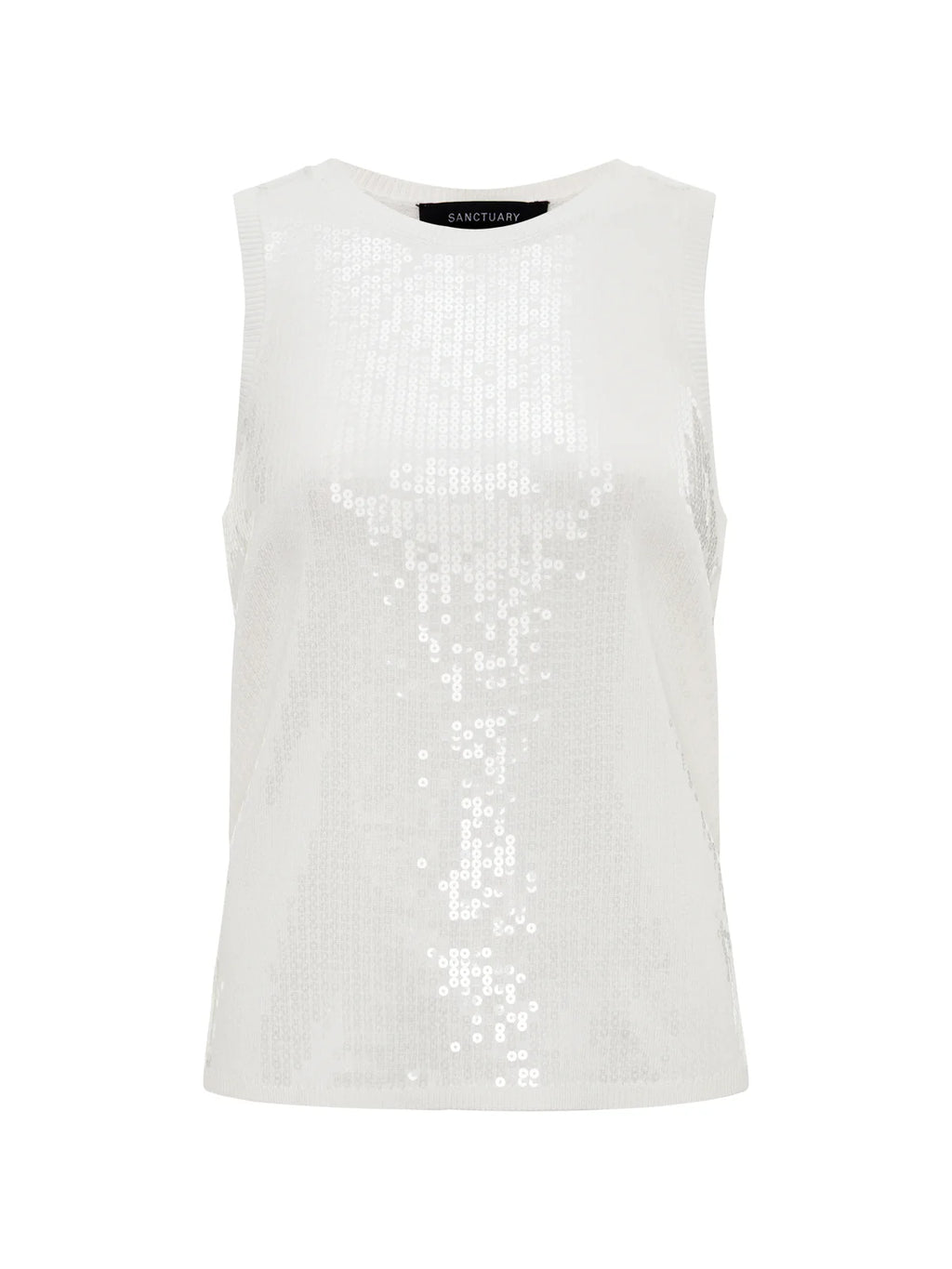 Summer Shine Sequin Shell White