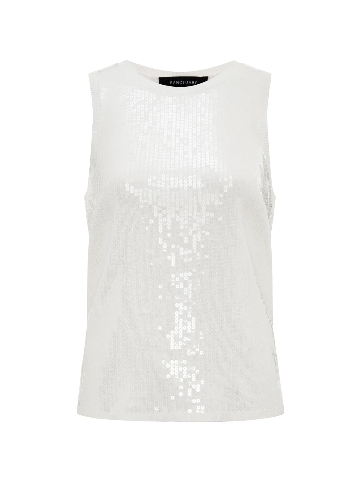 Summer Shine Sequin Shell White
