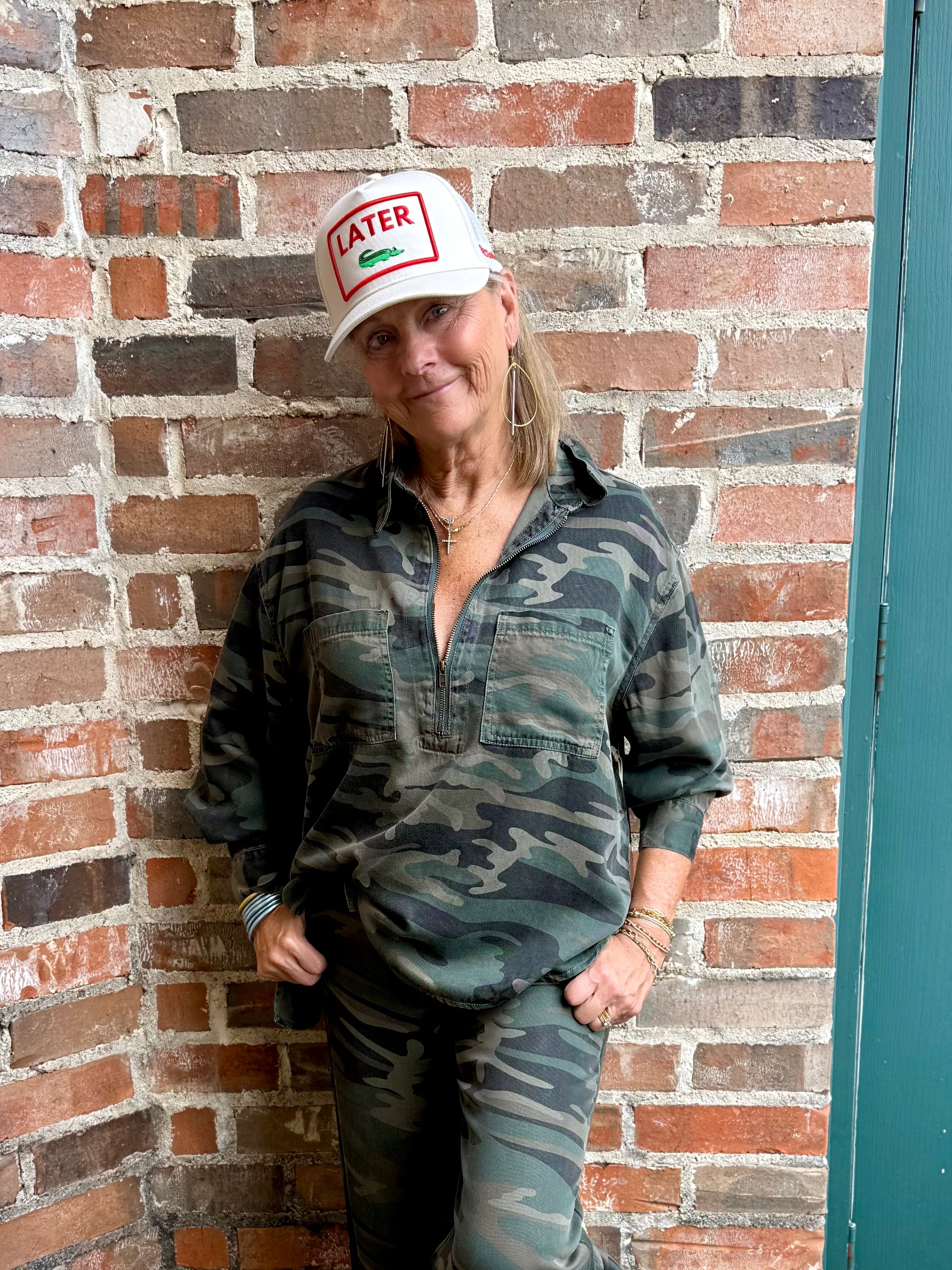W879 Forest camo prt tercel qtr zip/VH