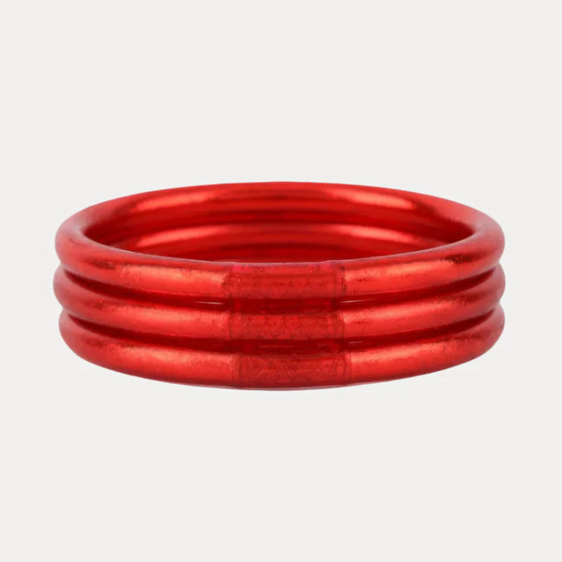 Crimson All Weather Bangles (Set of 3)