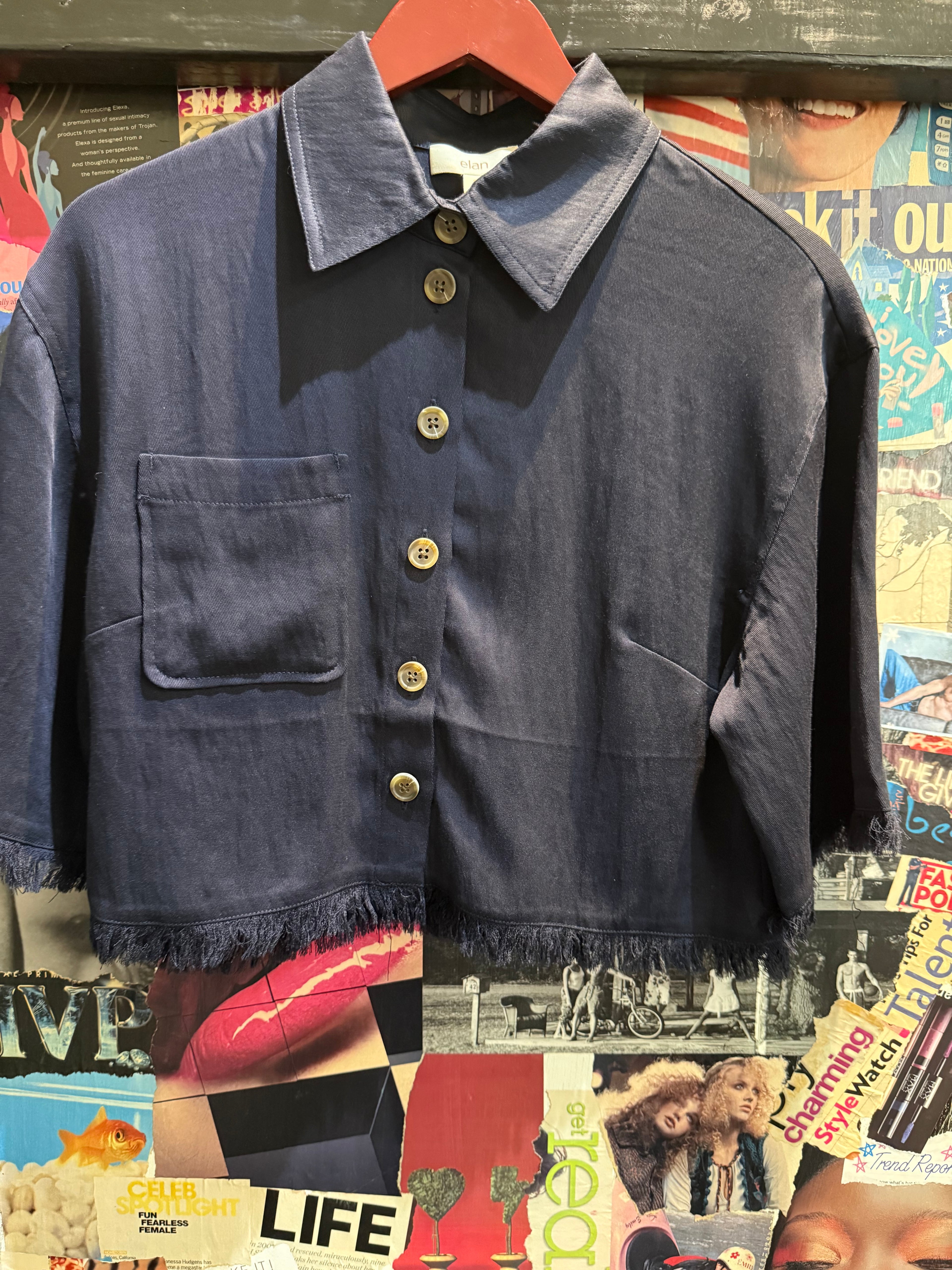 button-down fray shirt