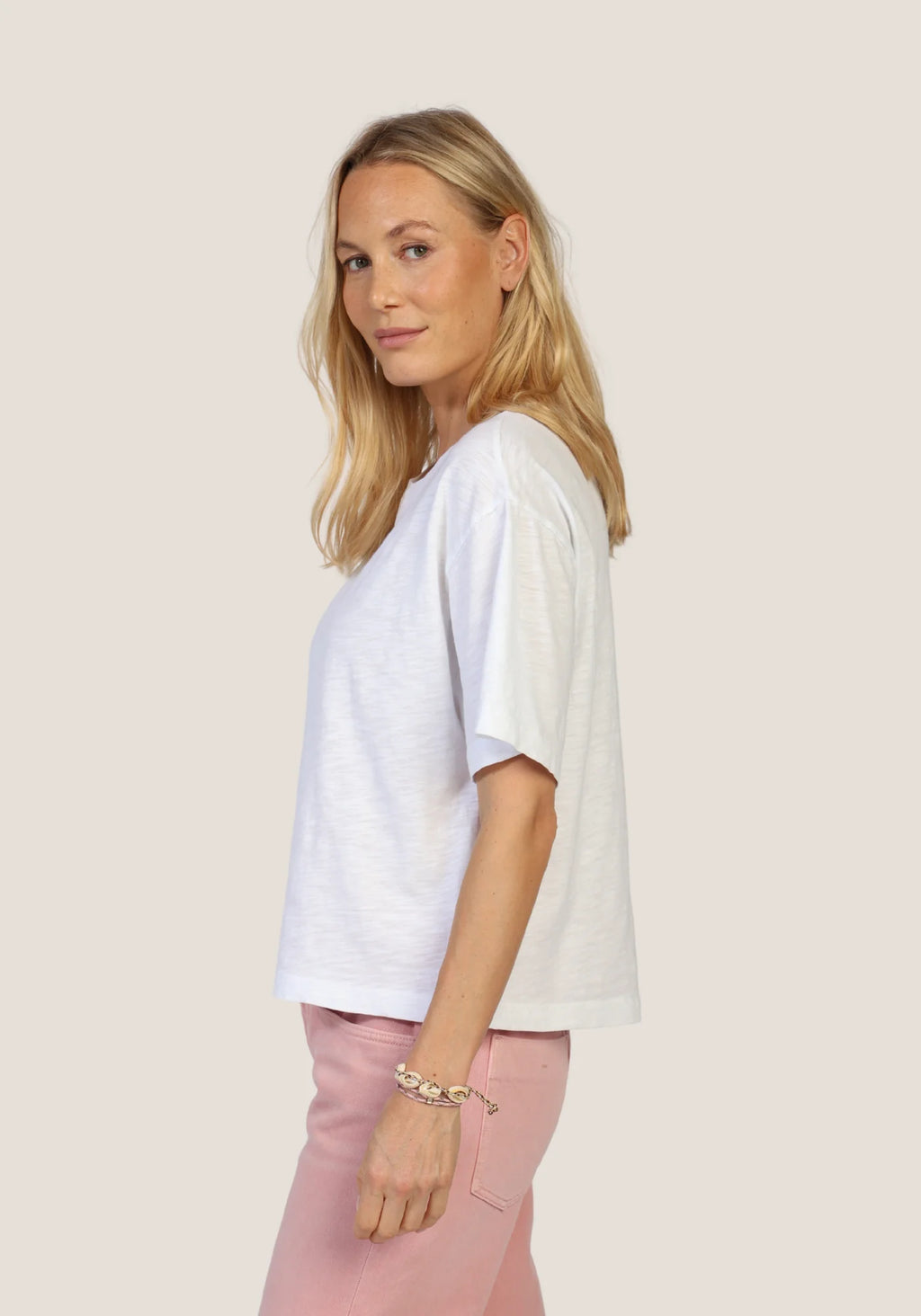 Loose Crew Tee White & Black