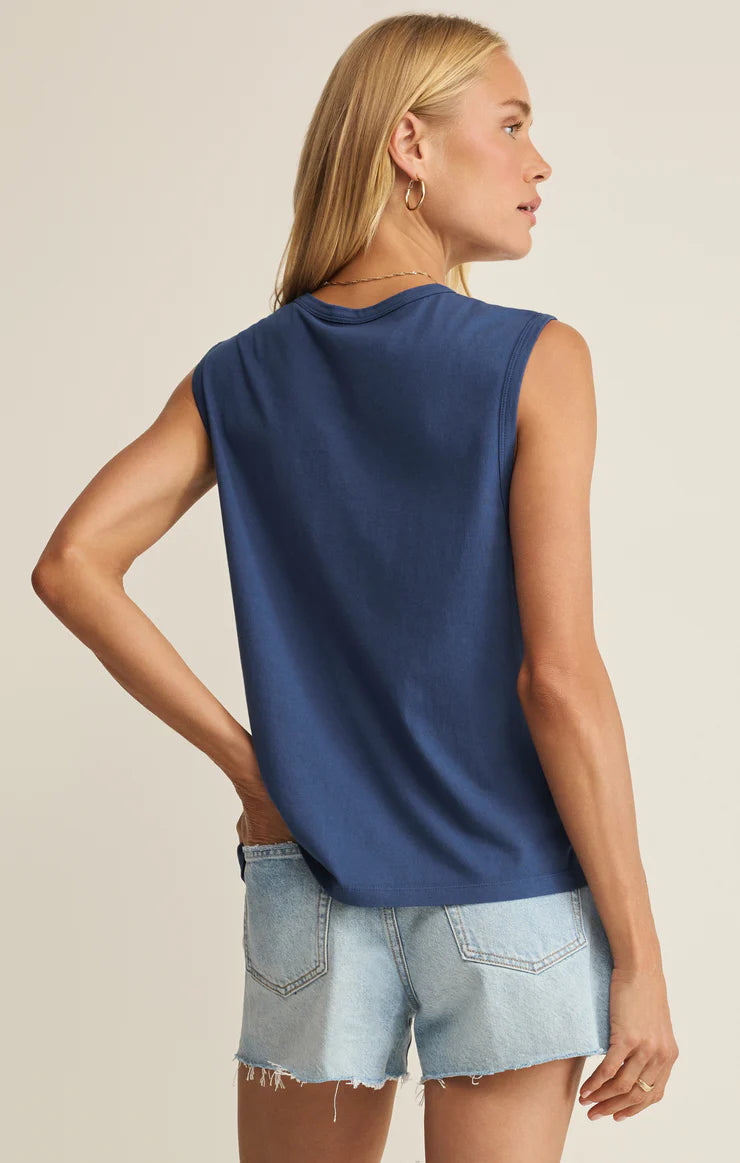 Stars and Stripes Muscle Tank True Navy