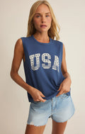 Stars and Stripes Muscle Tank True Navy
