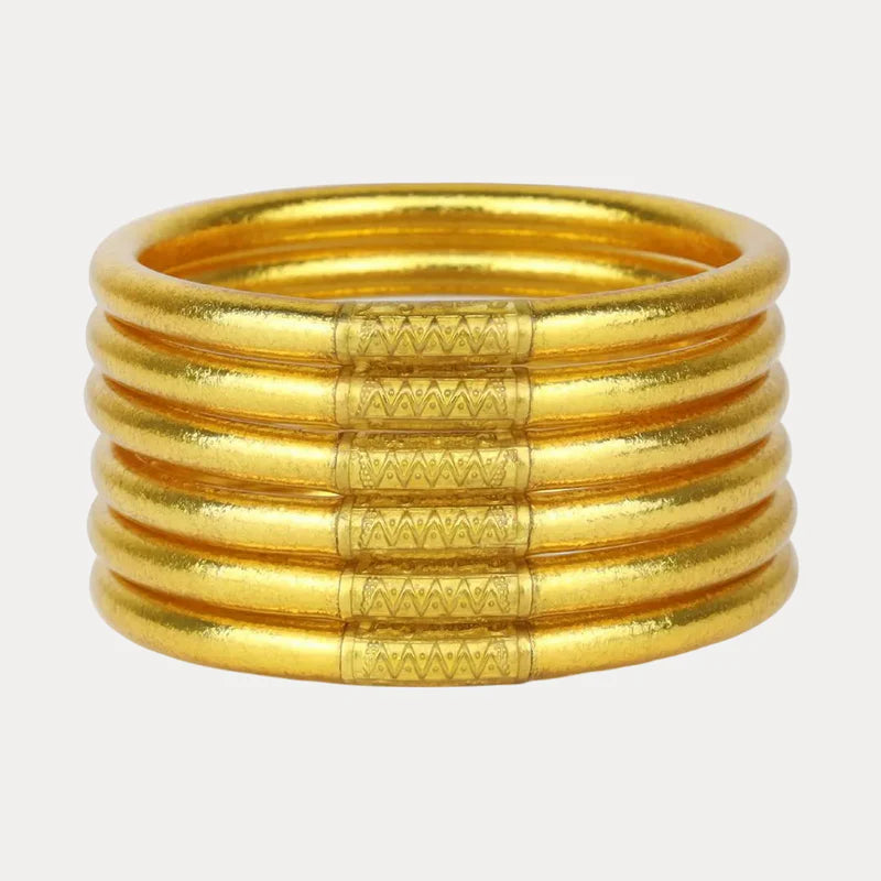 Gold All Weather Bangles (Set of 6)