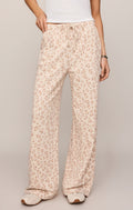 Hunter Knit Leopard Pant Sandstone