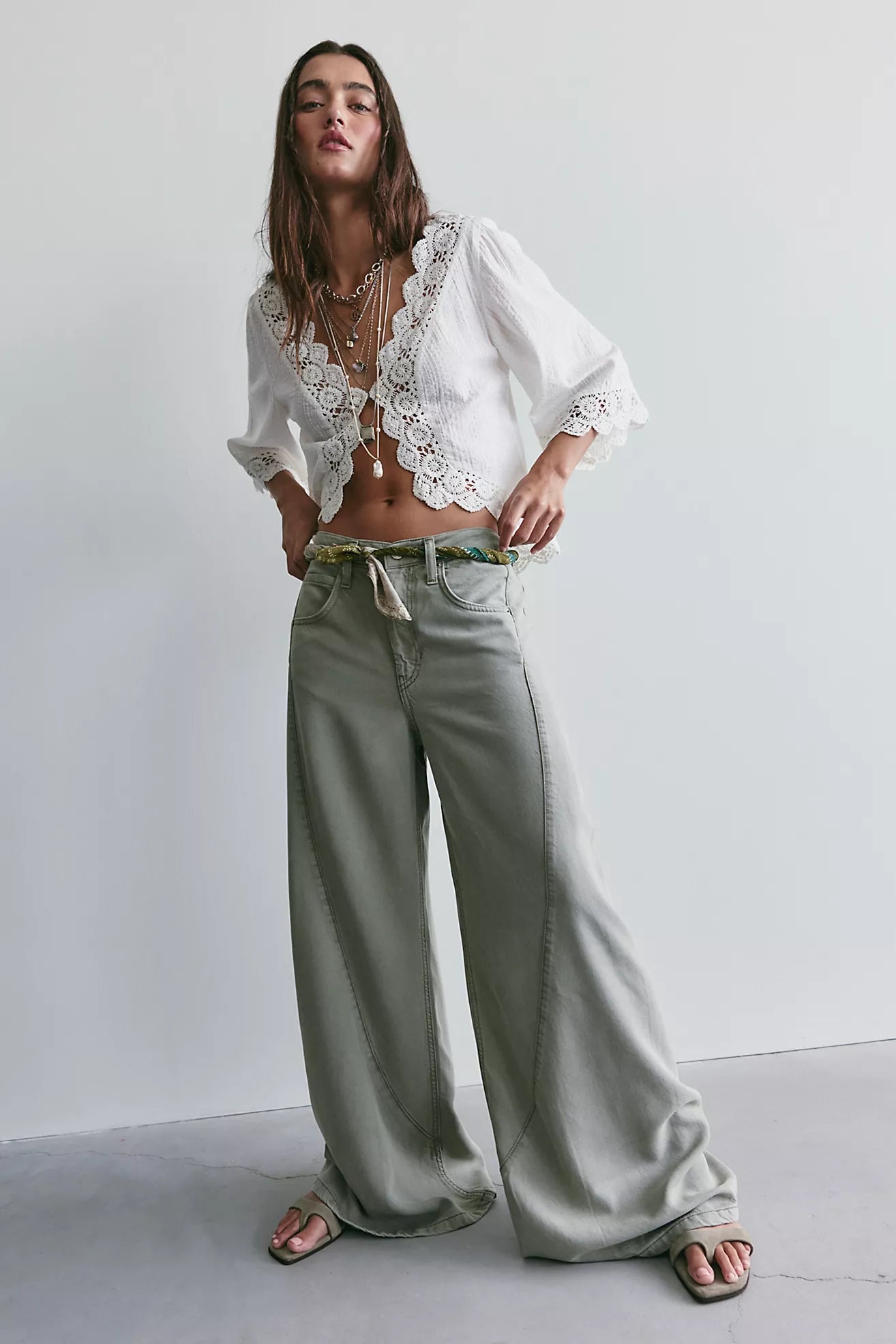 Haven Twisted Wide-Leg Jeans