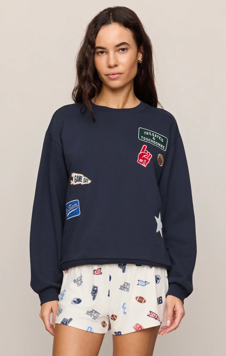 Boyfriend patch sweatshirt