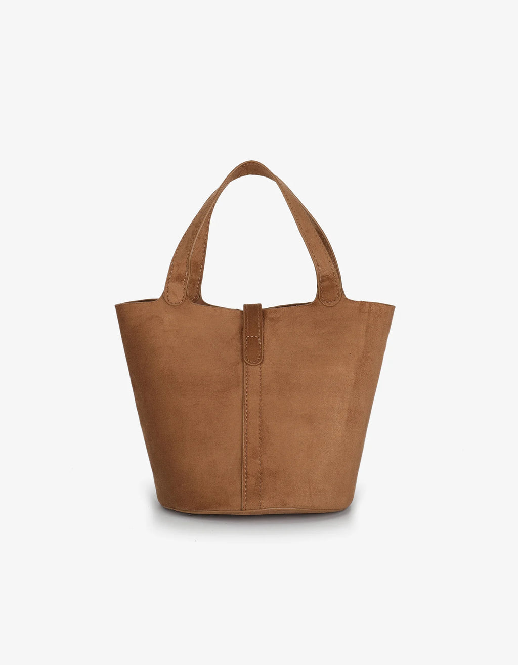 Joya Bucket Mini Faux Suede Camel