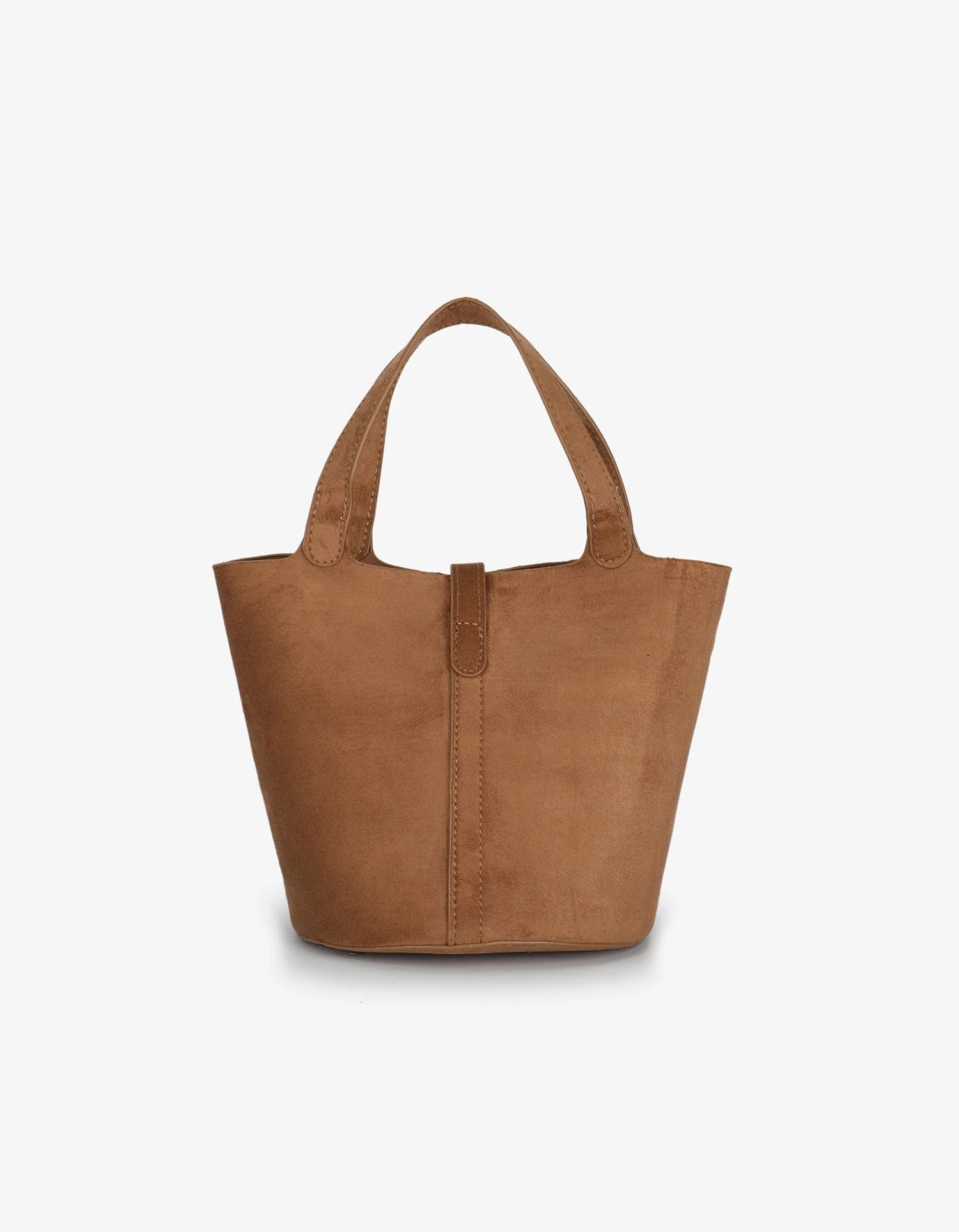 Joya Bucket Mini Faux Suede Camel