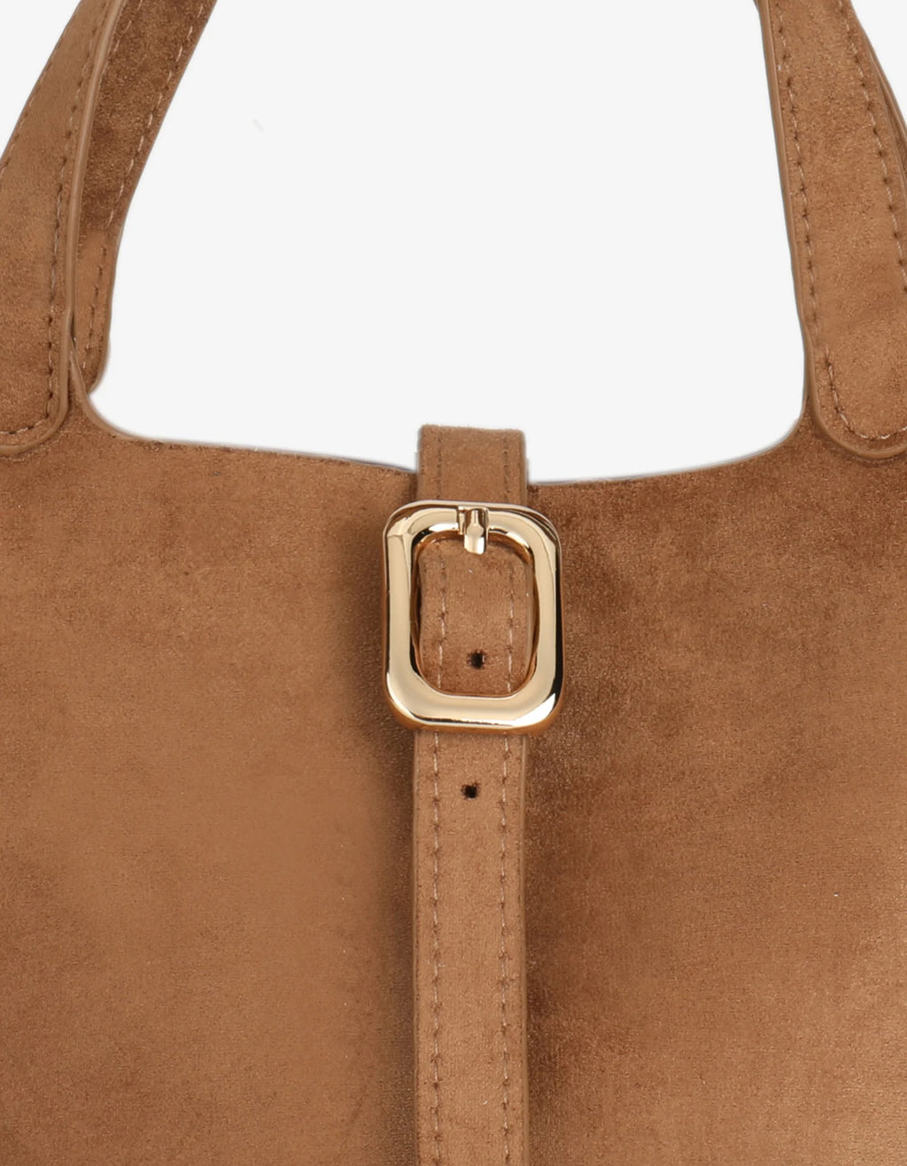 Joya Bucket Mini Faux Suede Camel