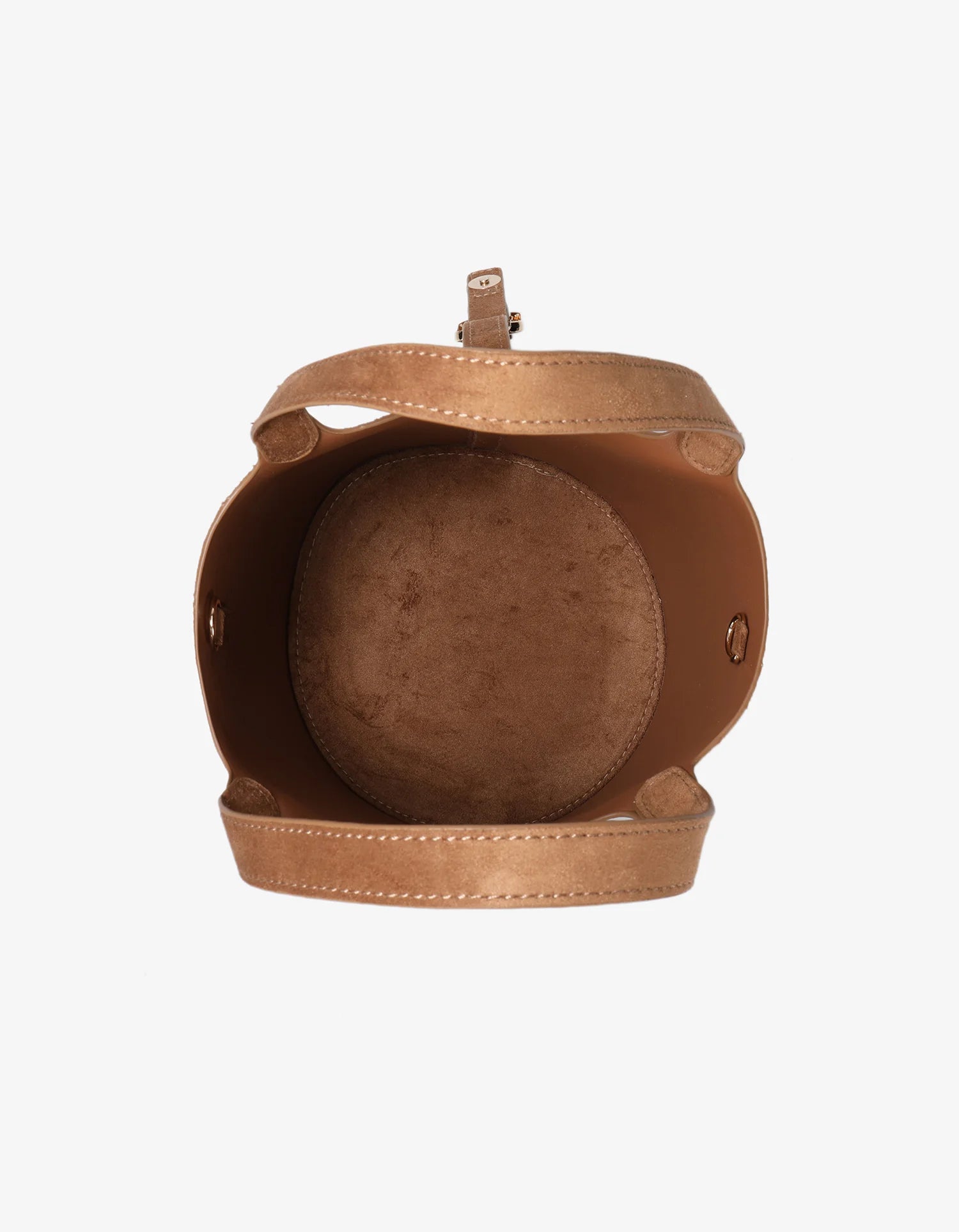 Joya Bucket Mini Faux Suede Camel
