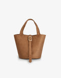 Joya Bucket Mini Faux Suede Camel
