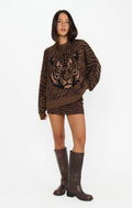 Wild Tiger Graphic Knit Sweater