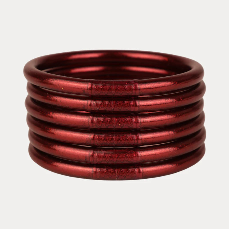 Merlot All Weather Bangles - Set of 6