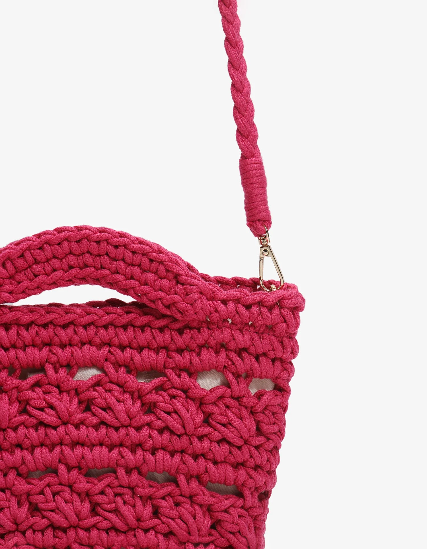 Noemi Mini Tote Crochet Magenta
