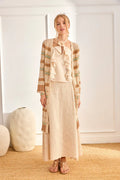 Tricolor Open Knit Cardigan