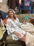 W925 ruffled satin robe-CB