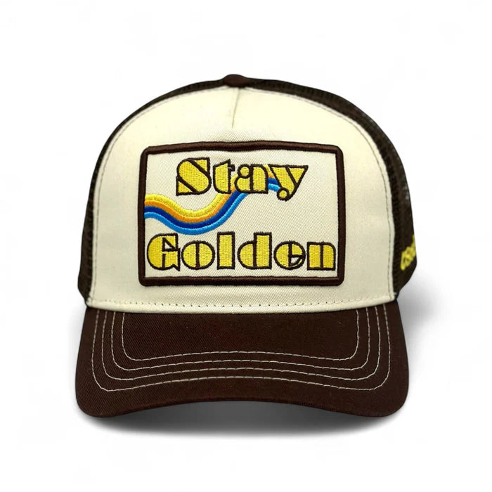 Stay Golden Trucker Hat - Brown