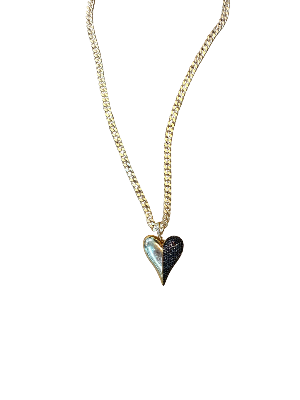 Virtue Split Puffy Heart on Medium Curb 18"