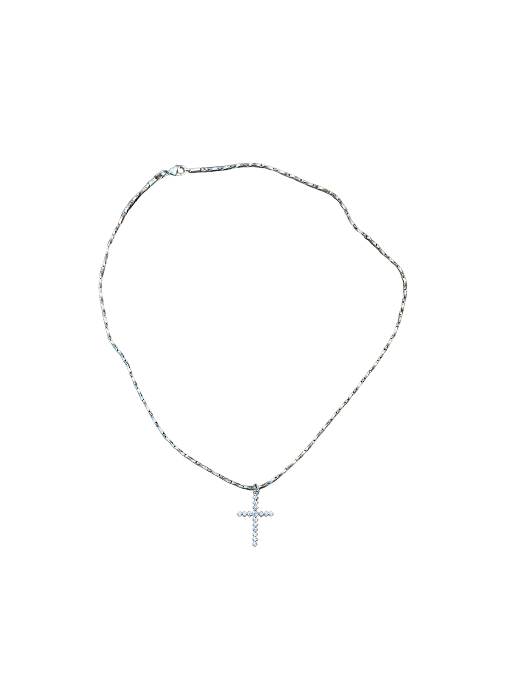 Virtue Petite Rope Chain 16" w/ CZ Cross