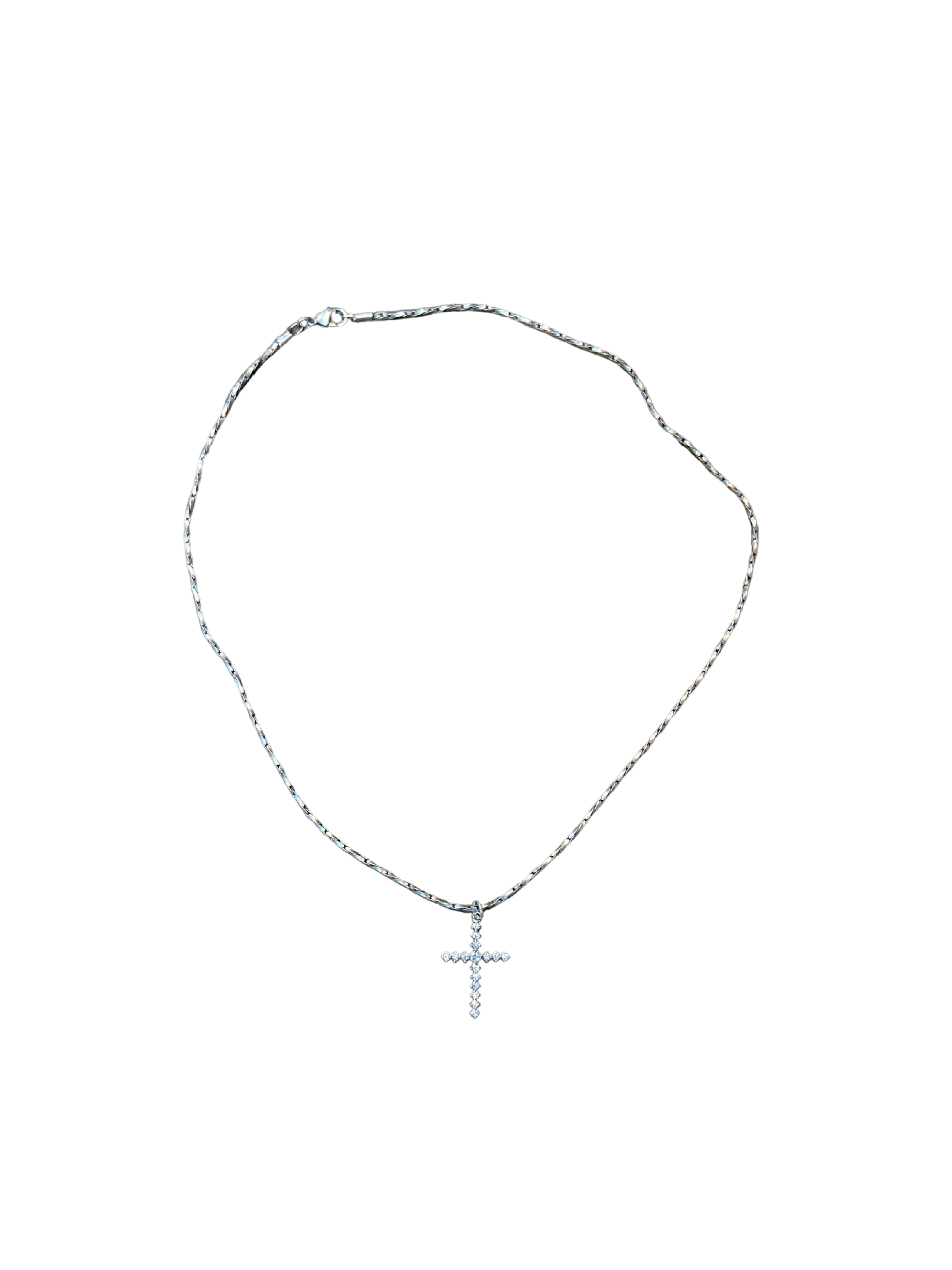 Virtue Petite Rope Chain 16" w/ CZ Cross