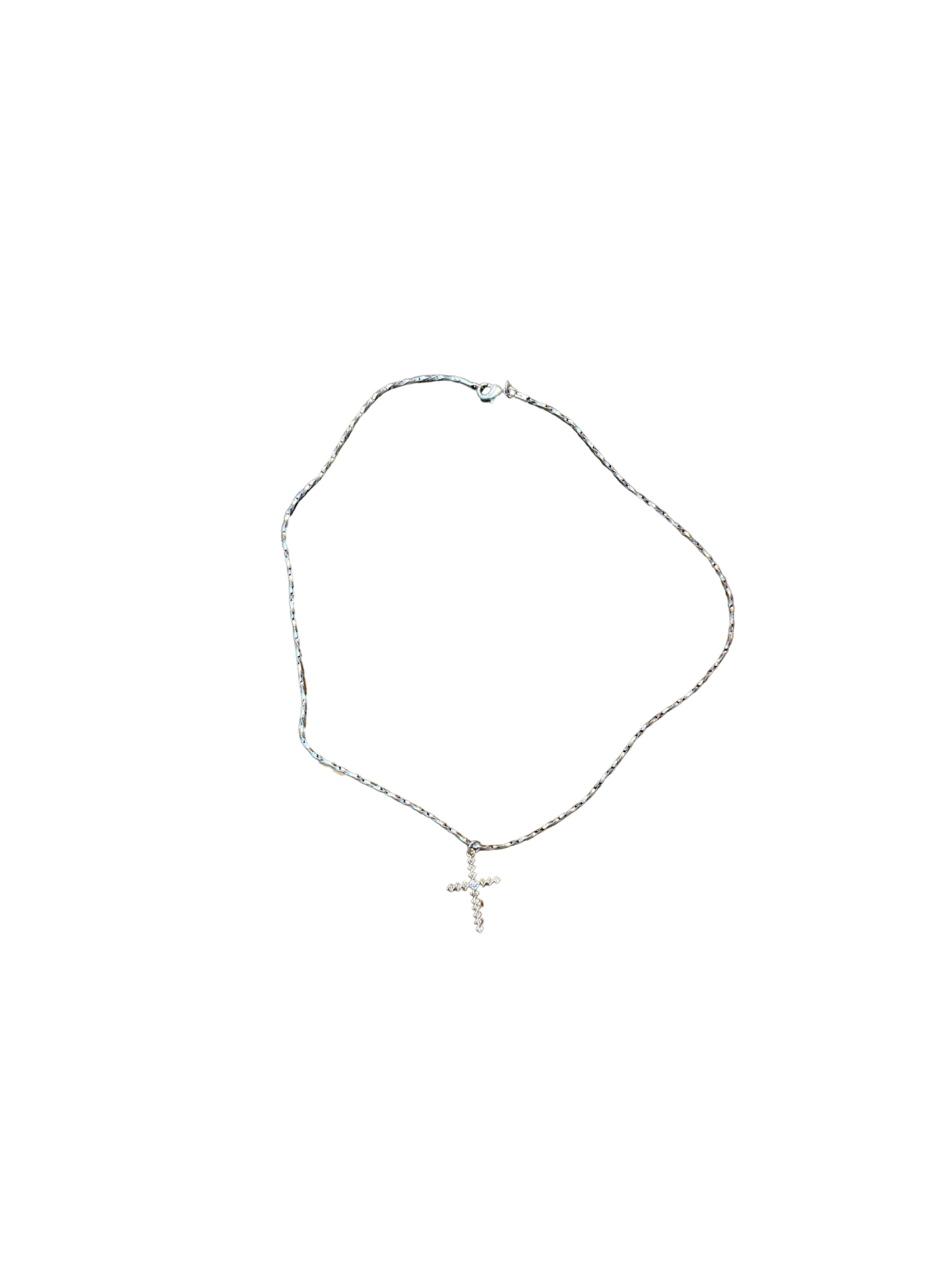 Virtue Petite Rope Chain 16" w/ CZ Cross