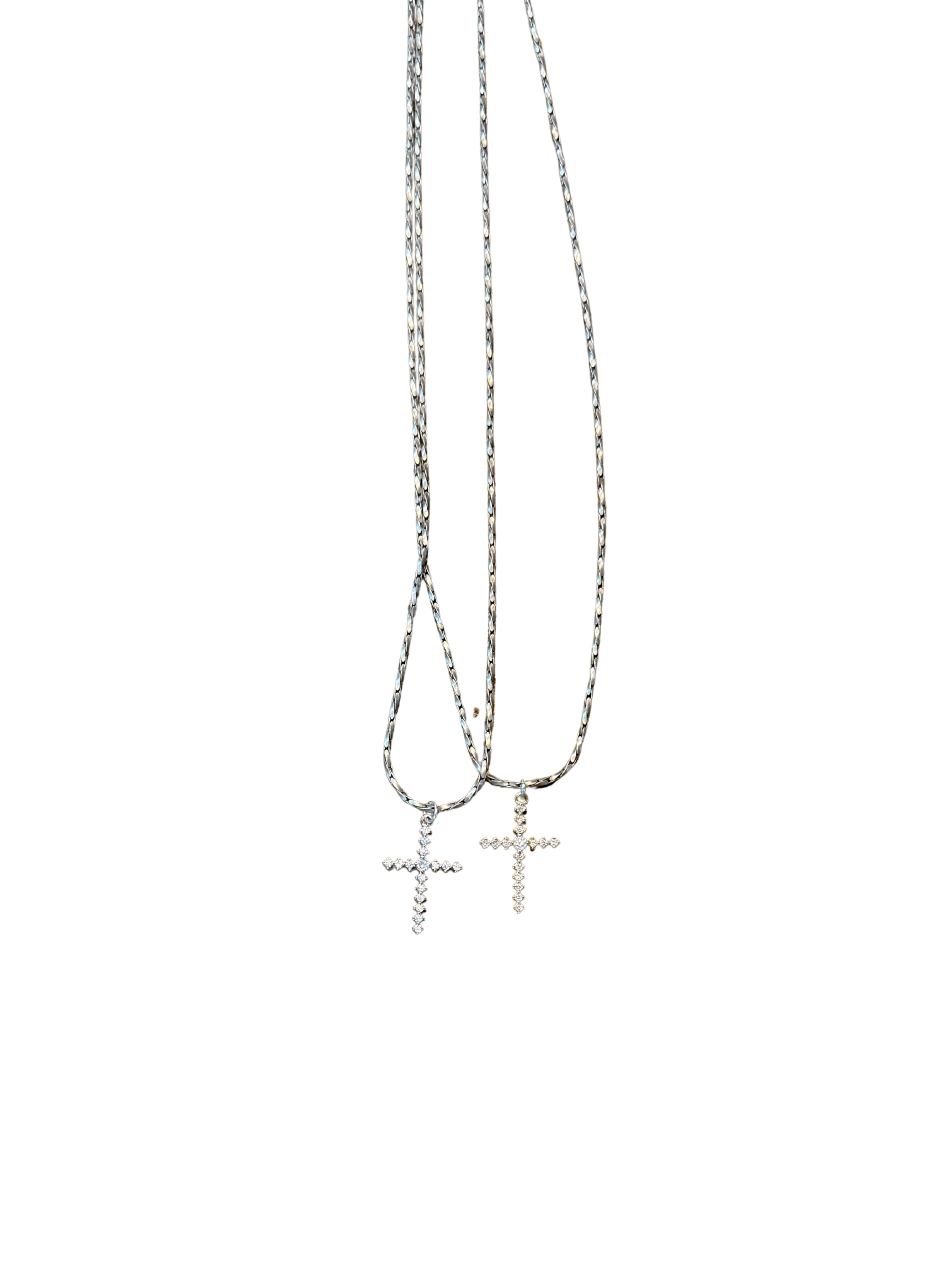 Virtue Petite Rope Chain 16" w/ CZ Cross