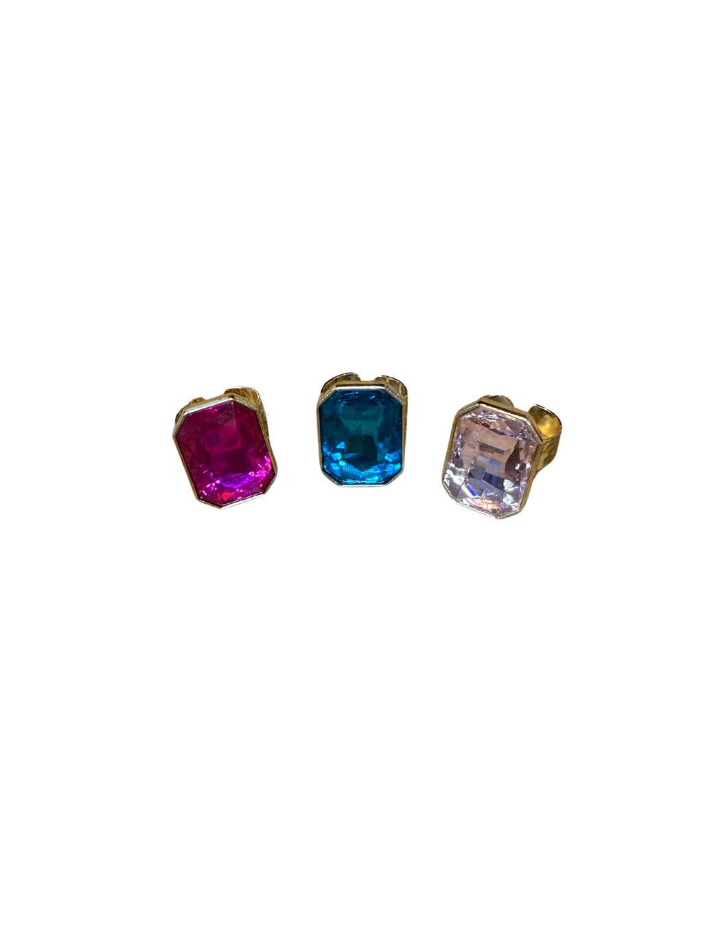 Virtue Adjustable Rhinestone Rectangle Ring