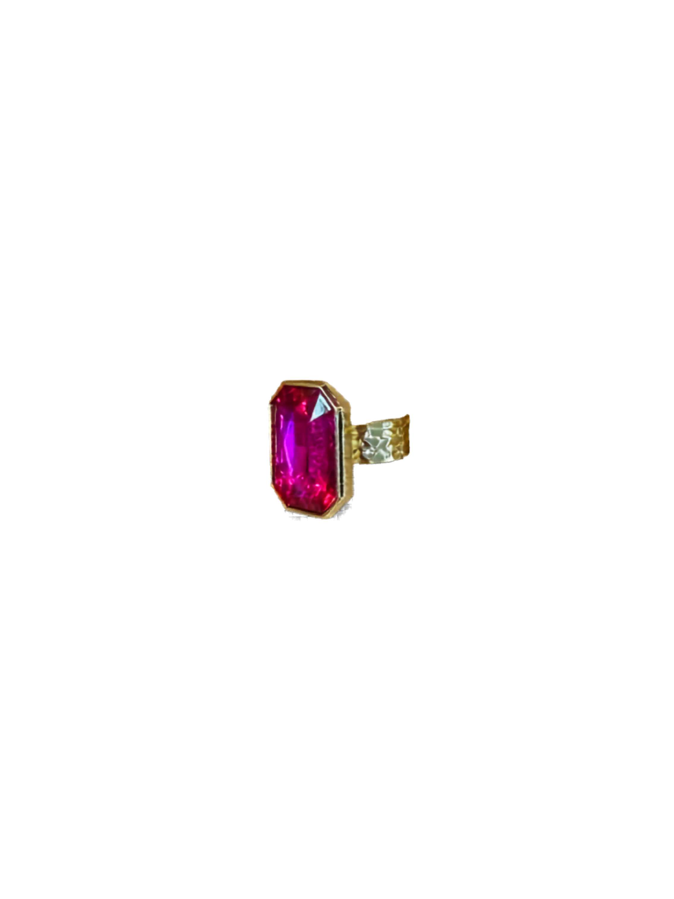 Virtue Adjustable Rhinestone Rectangle Ring