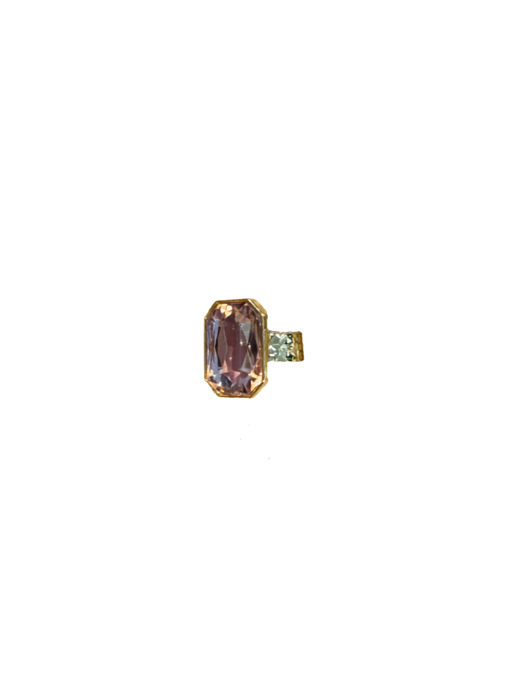 Virtue Adjustable Rhinestone Rectangle Ring