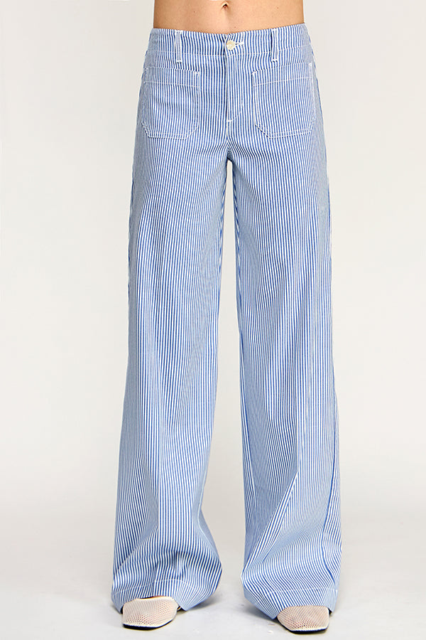 Hampton Wide Leg French Blue Stripe