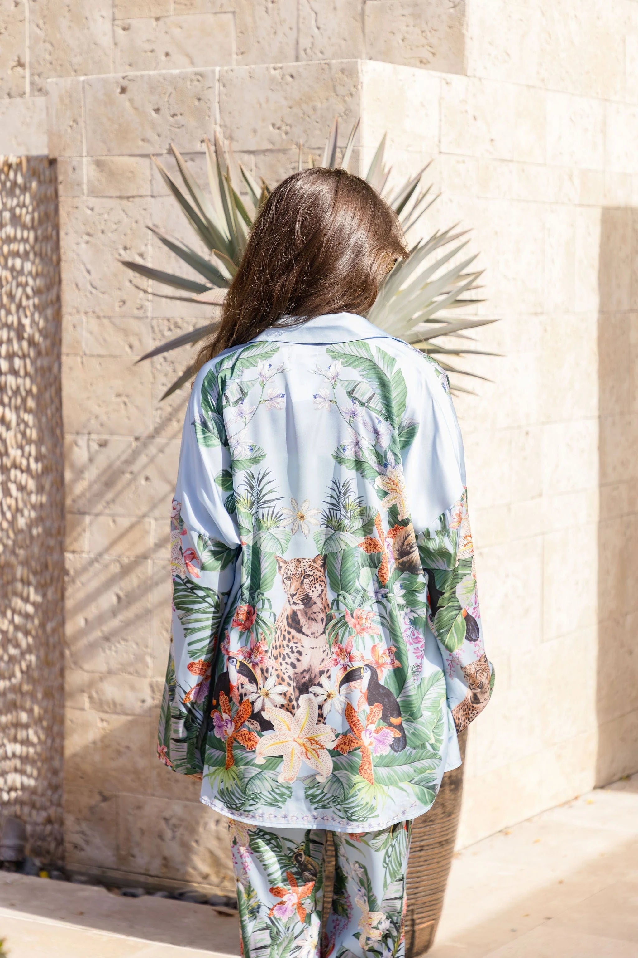 Overslept Wild Jungle Mirage Silky Top
