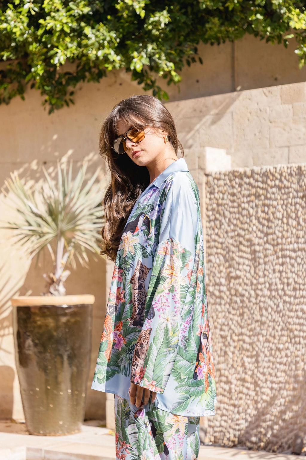 Overslept Wild Jungle Mirage Silky Top
