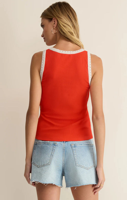 Clarke Rib Tank Lychee