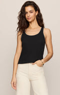 Jillian Crochet Tank Black