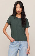 Junie Slub Tee Shirt Emerald Cove