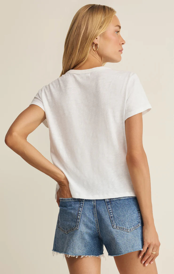 Junie Slub T Shirt White
