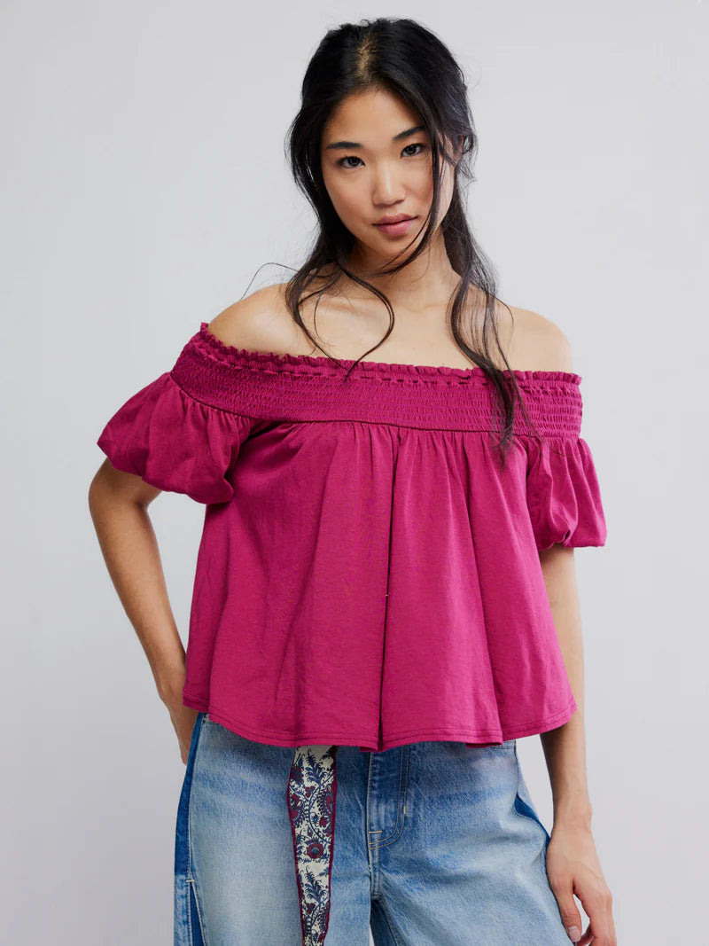 Mabel Knit Top Sangria