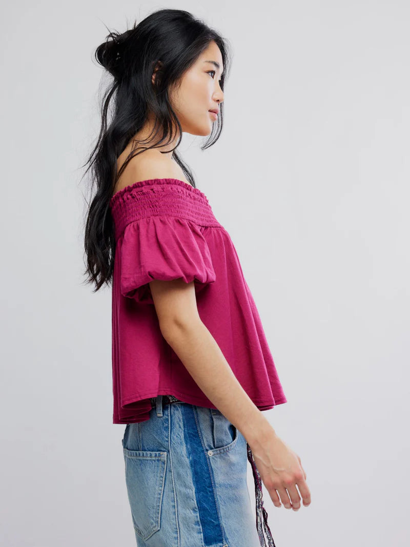 Mabel Knit Top Sangria