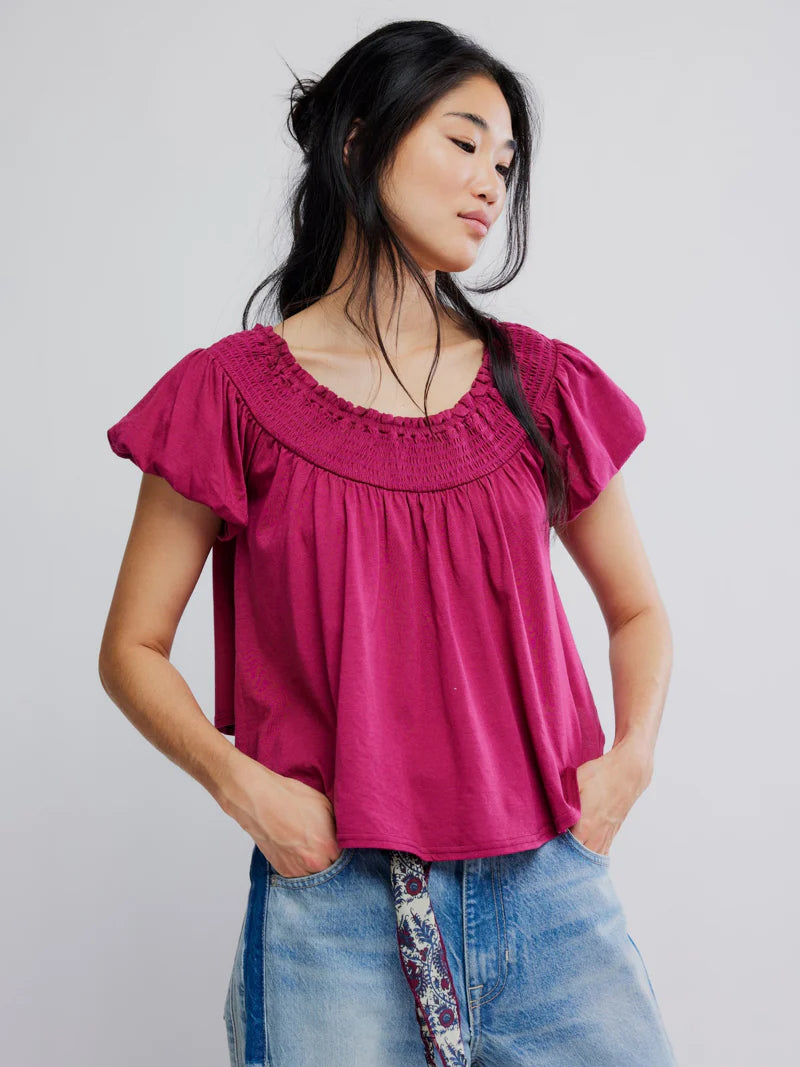 Mabel Knit Top Sangria
