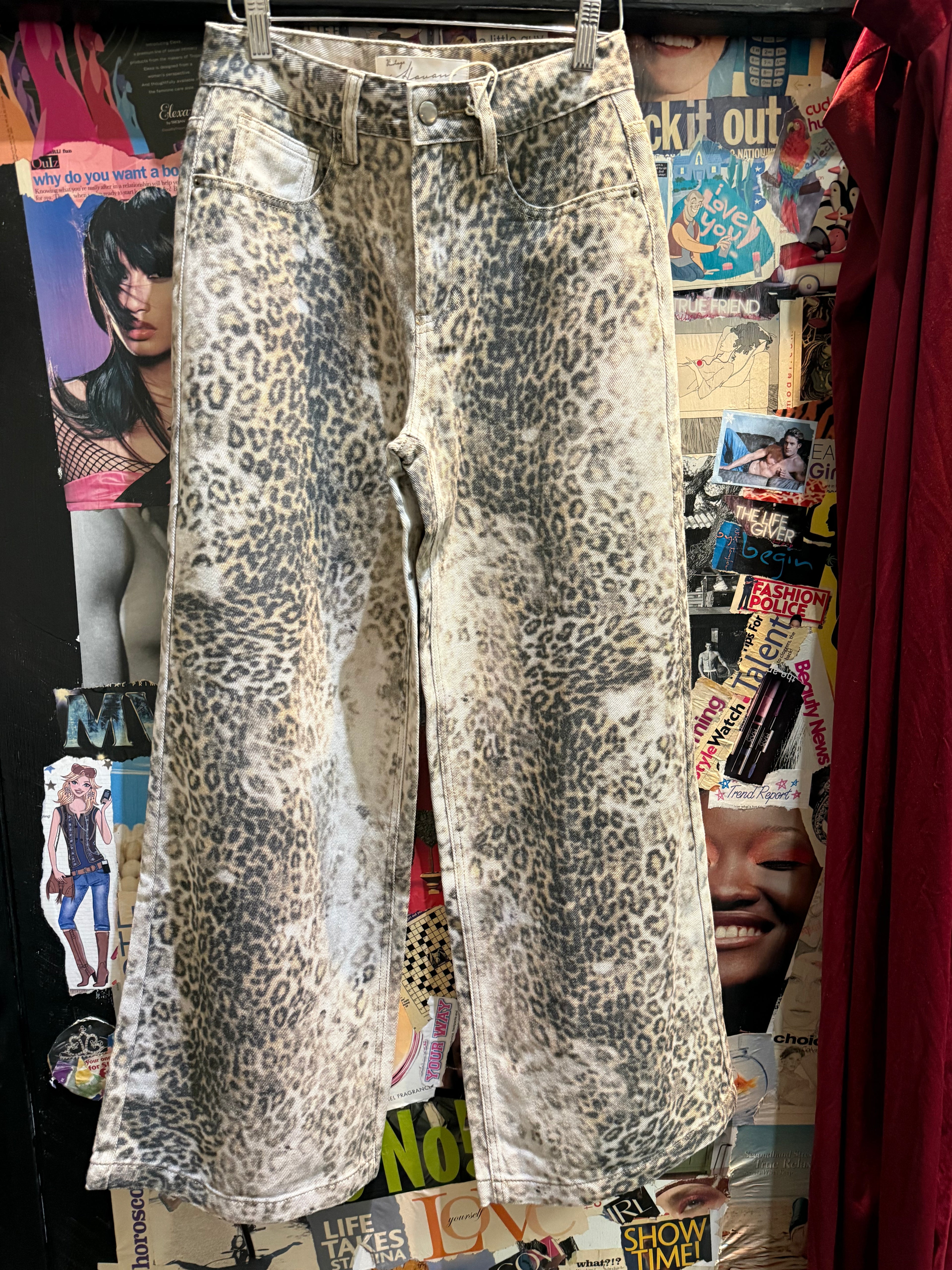W880 Dis leopard wash pant/ VH